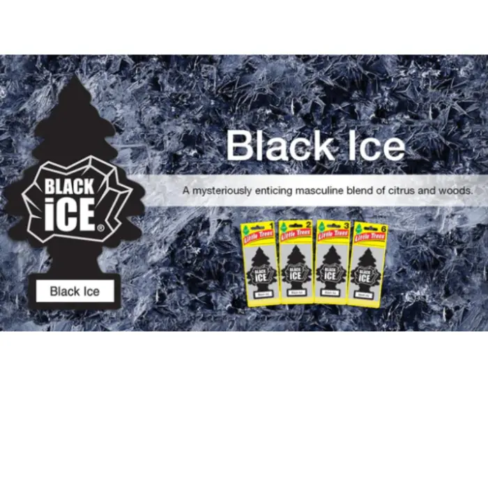 Little Trees Car Air Freshener | Hanging Paper Tree for Home or Car | Black Ice | 3 Pack - Image 6