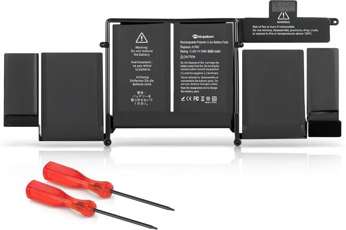 NinjaBatt Battery A1502 A1582 for Apple MacBook Pro Retina 13” A1493 [Early 2015, Mid 2014, Late 2013] - High Performance [75Wh/11.42V] - Image 4