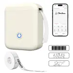 Qhzxcvlk P11 New Version Label Maker Machine with Tape,300DPI Bluetooth Label Printer, Portable Thermal Printer,Sticker Maker for Organizing Home Office School (White)