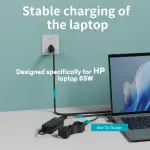 Laptop Charger for HP 65W Round Blue Tip, Replacement AC Adapter Power Supply for HP Pavilion 14 15 16, EliteBook 600 700 800, ProBook 400 600, Envy, Spectre Notebook - Image 7