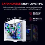 Skytech Gaming O11 Vision Gaming PC, AMD Ryzen 7 9800X3D 4.7GHz, NVIDIA RTX 5090 32GB, X870 Board, 2TB Gen4 NVMe SSD, 32GB DDR5 RAM 6000, 1000W Gold ATX 3 PSU, 360 ARGB AIO, Wi-Fi, Win 11, Desktop - Image 6