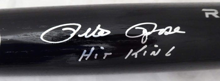 Pete Rose Autographed Black R.a.w.l.i.n.g.s Baseball Bat "Hit King" PR Holo Stock #177048 - Image 4