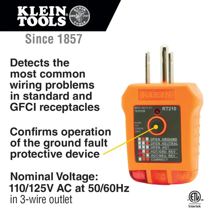 Klein Tools 80025 Outlet Tester Kit with GFCI Tester and Non-Contact Voltage Test Pen, 2-Piece - Image 10