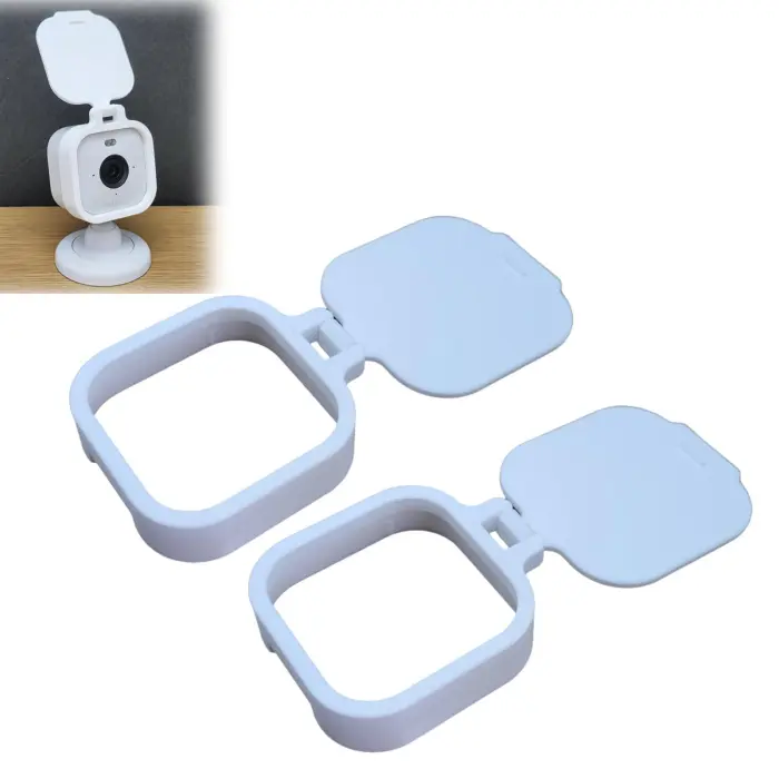 2Pack Privacy Flip Cover for Blink Mini, Indoor Smart Security Camera Lens Cap Hood Cover to Protect Your Privacy, Easy-to-Instal (White) - Image 1
