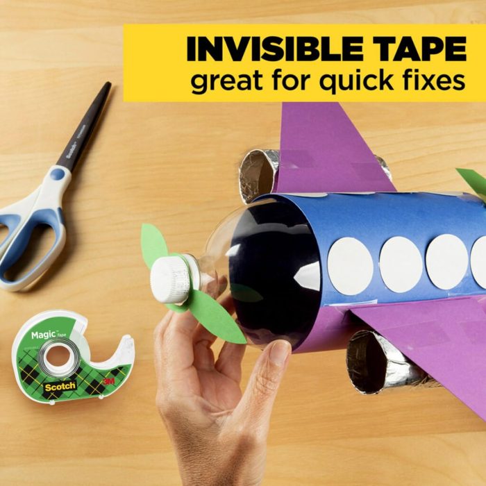 Scotch Magic Tape, Invisible, Repair Christmas Cards and Use as Holiday Gift Wrap Supplies for Christmas, 6 Tape Rolls with Dispensers - Image 4