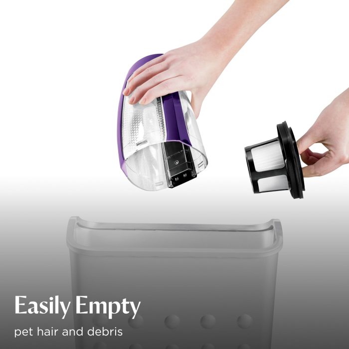 BISSELL Pet Hair Eraser Cordless Hand Vacuum, Lithium Ion, Home, Auto, and Pet Vacuum, Easy-Empty Dirt Bin, Upholstery Tool, Brush Tool, and Crevice Tool Included, 2390A - Image 4