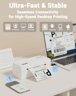 Labeer Bluetooth Thermal Label Printer, 4x6 Shipping Label Printer for Shipping Packages, Small Business Office or Home, Compatible with Phone&Pad&PC,Support Ups/Shopify/Ebay&More (White) - Image 8