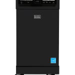 BLACK+DECKER 18-Inch Portable Dishwasher, 8-Place Setting Capacity, Mobile Dish Washer with 6 Wash Programs, LED Display, Stainless Steel Tub, ENERGY STAR Certified, BPD8B, Black