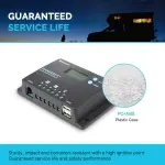 Renogy 10 Amp 12V/24V PWM Negative Ground Solar Charge Controller Compact Design w/LCD Display for AGM, Gel, Flooded and Lithium Battery, Wanderer 10A - Image 7