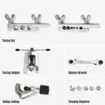 Thorstone Single Flaring Tool & Swaging Tool Kit for HVAC, Tubing, Copper Pipe Flaring with Tubing Cutter and Ratchet Wrench, 45 Degrees, Blue - Image 2