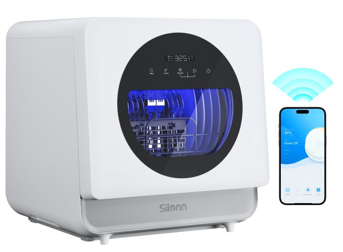 61ei50dZyQL Silonn Portable Countertop Dishwasher | Smart App Control, Triple-Jet Cleaning, Built-In Water Tank & Dual Supply | Compact for Dorm, Apartment, RV - Image 1