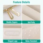 MOSISO 13.3 inch Laptop Case, 13-13.3 inch Puffy Laptop Sleeve Compatible with MacBook Air 13 13.6 M4 M3 M2 M1/Pro 13/Pro 14, HP Dell ASUS Lenovo,Polyester Horizontal Bag with Small Case, Sand - Image 8