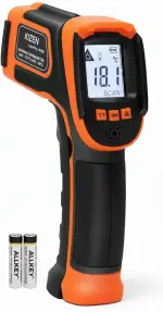 Kizen Infrared Temperature Gun - Handheld Surface Infrared Thermometer for Griddle, Grill, Pizza Oven, Candy, & A/C - Laser Thermometer Gun -58F to 1112F - Surface Temp Gun