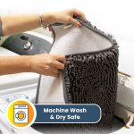 Muddy Mat® | Super Absorbent Door Mat Indoor, Microfiber Quick Dry Chenille Entryway Rug, Non-Slip Front Door Mat, Indoor Mats for Entryway, Machine Washable Pet Rug, Grey 30"x19" - Image 4