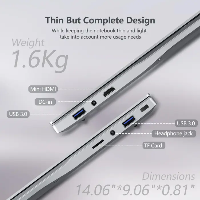 2025 Gaming Laptop, Laptop Computer with Celeron N150, Lap top with 16GB DDR4 1TB SSD, 15.6" IPS 1080P, Backlit Keyboard Fingerprint, Win 11 Pro, Portable Laptops for Work Office Student - Image 2