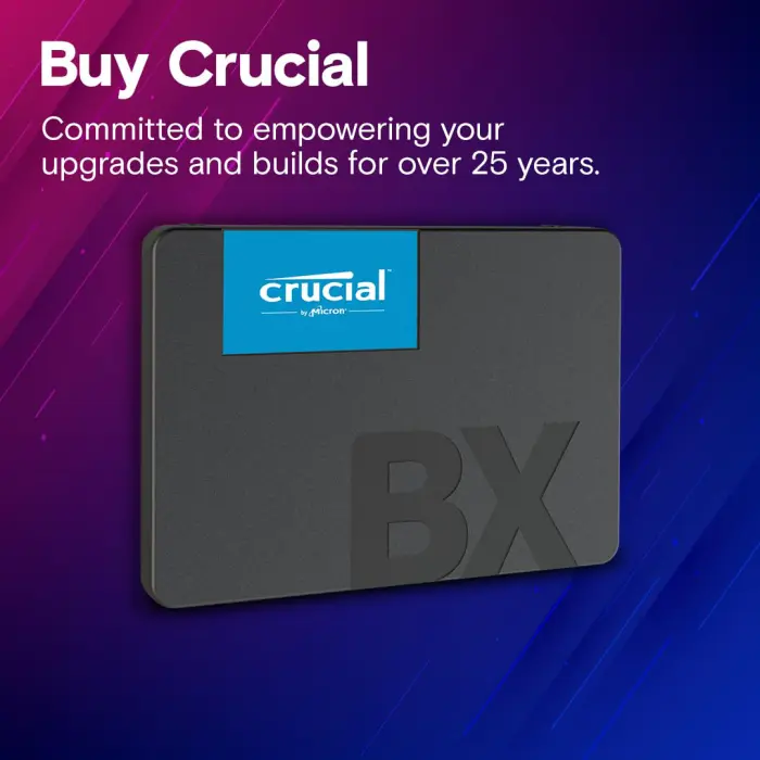 Crucial BX500 1TB 3D NAND SATA 2.5-Inch Internal SSD, up to 540MB/s - CT1000BX500SSD1, Solid State Drive - Image 3