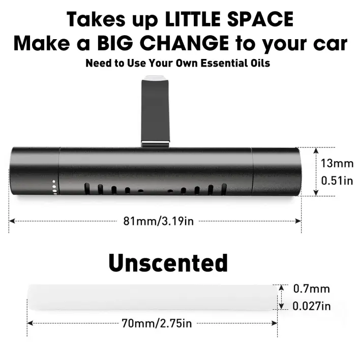 EORRZZY 2 Packs Custom Car Air Freshener Diffuser Vent Clips for Car Decoration Accessories with 12 Refill Sticks for Cars, Office, Kitchen, Bathroom, Pet Houses, Basic Refillable Kit - Image 8
