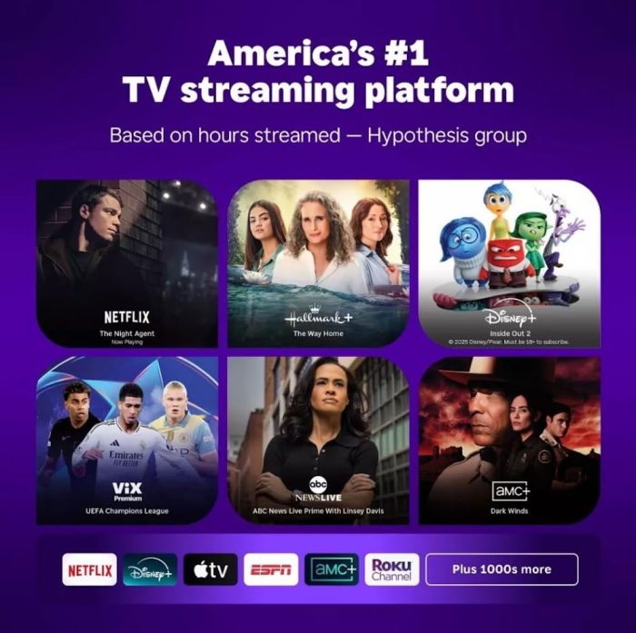 Roku 50" Select Series 4K HDR Smart TV TV Remote, 60Hz, HLG, HDR10+, Google Assistant & Amazon Alexa Compatible - 50R4C4 (Renewed) - Image 9