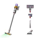 Dyson V15 Detect Plus Cordless Vacuum, Illumination Reveals dust, 240AW, 3 Power Modes, Up to 60 Minutes,² Deep Cleans Hard Floors and Carpets, Detangles pet Hair, Converts to Handheld