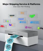 Rongta Shipping Thermal Label Printer, Bluetooth 4x6 Sticker Label Maker Wireless Shipping Label Printer for Package Small Business Compatible with Windows macOS Android iOS - Image 4