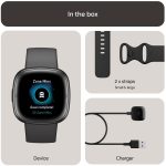 Fitbit Sense 2 Advanced Health and Fitness Smartwatch with Tools to Manage Stress and Sleep, ECG App, SpO2, 24/7 Heart Rate and GPS, Shadow Grey/Graphite, One Size (S & L Bands Included) (Renewed) - Image 5