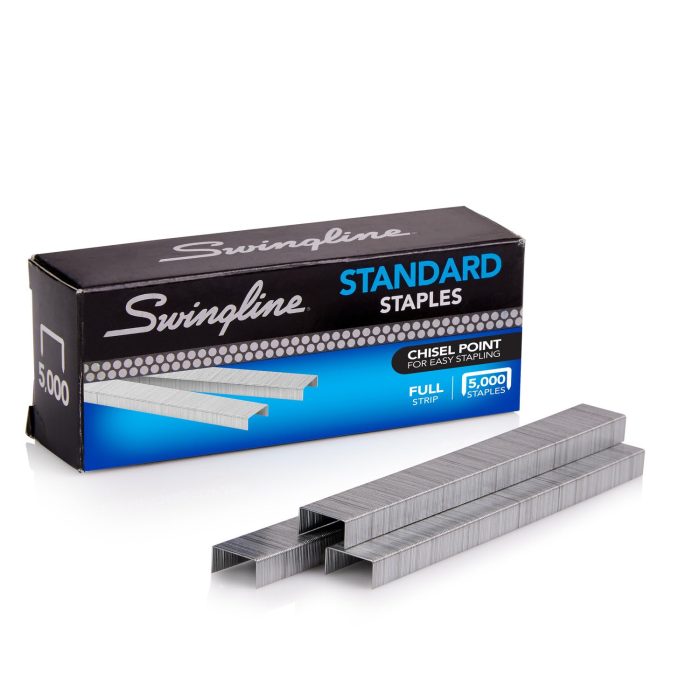 Swingline® Standard Staples, 1/4", Full Strip, Box of 5,000 - Image 1