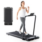 Smug Compact Armless Treadmill, Space Saving Design for Home & Office, Quiet Under Desk Walking Pad, 200 Lbs Capacity 3 in 1 Portable Walking Treadmill
