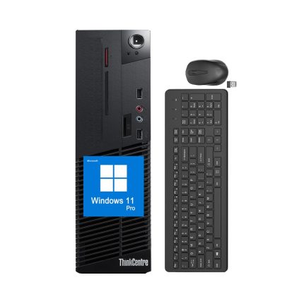 Lenovo ThinkCentre M79 SFF Desktop Computer Win 11, AMD A8-7600B, 8GB RAM, 128GB SSD, Wireless Keyboard and Mouse, VGA (Renewed) Windows 11 Pro PC