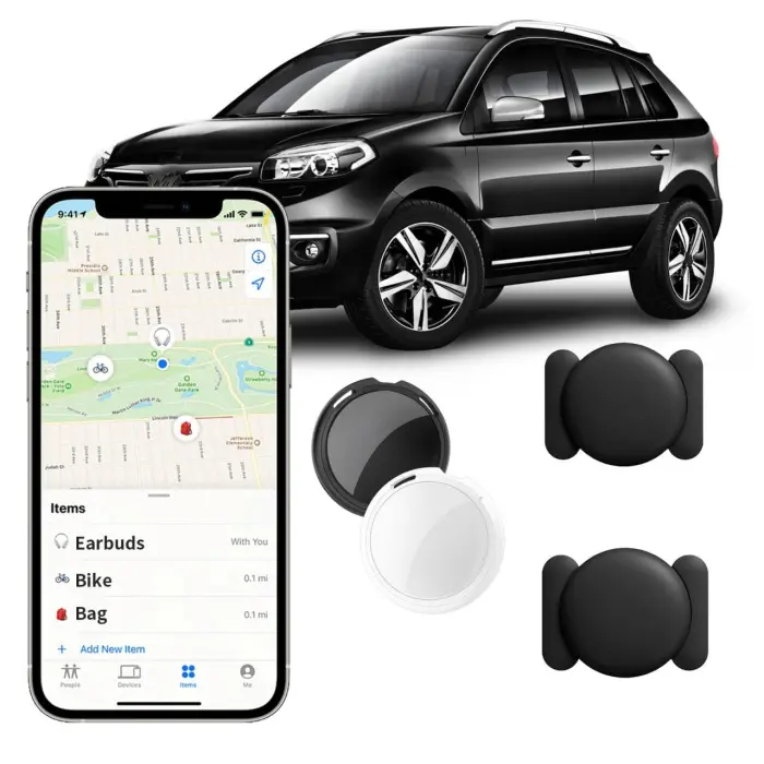 2 Pack GPS Tracker for Vehicles Work with Find My (iOS Only) Real Time Mini Car tracker Item Finder Global Coverage Tracking Devices for Cars Hidden No Monthly Fee or Subscription No SIM Card Required - Image 1
