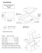 Empava IDC12B2 Horizontal Electric Stove Induction Cooktop with 2 Burners in Black Vitro Ceramic Smooth Surface Glass 120V, 12 Inch - Image 2