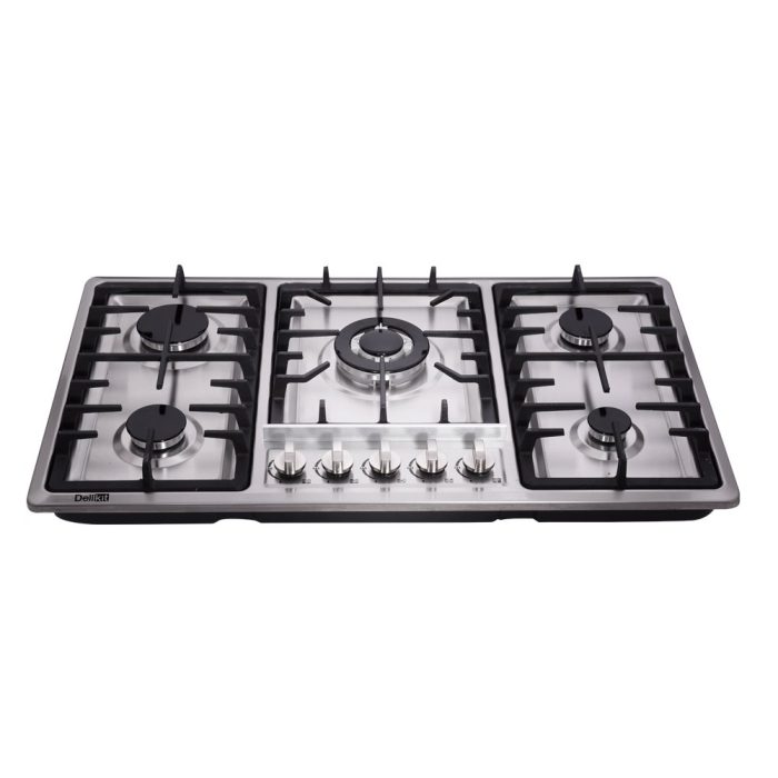 Deli-kit® 34 inch Gas Cooktop Dual Fuel Sealed 5 Burners Stainless Steel Gas Cooktop Drop-In Gas Hob DK258-A01 Gas Cooker - Image 7