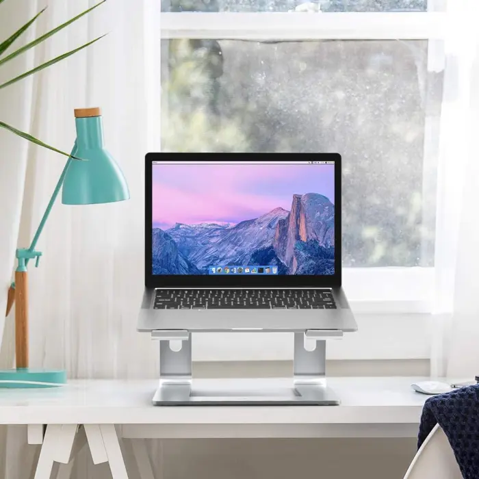 BESIGN LS03 Aluminum Laptop Stand, Ergonomic Detachable Computer Stand, Notebook Riser Compatible with Air, Pro, Dell, HP, Lenovo More 10-15.6" Laptops, Silver - Image 3