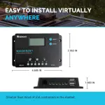 Renogy 10 Amp 12V/24V PWM Negative Ground Solar Charge Controller Compact Design w/LCD Display for AGM, Gel, Flooded and Lithium Battery, Wanderer 10A - Image 8