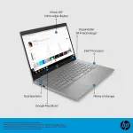 HP Chromebook 14 Laptop (14" Anti-glare, Intel 4-Core Celeron N4120, 4GB RAM, 128GB Storage (64GB+64GB SD)) for Home & Student, Lightweight, 14-Hr Battery Life, Webcam, Wi-Fi, IST HUB, Chrome OS, Grey - Image 7