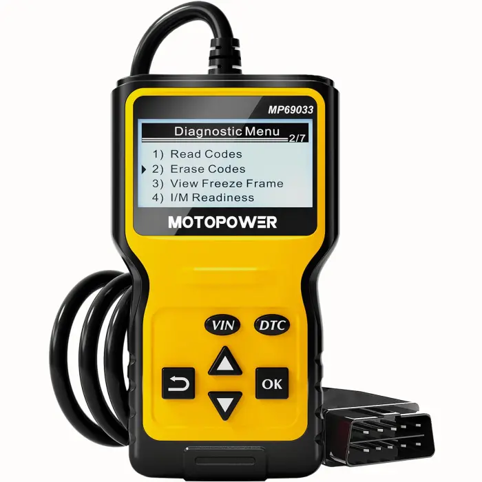 61ybpjOSa1L MOTOPOWER MP69033 Car OBD2 Scanner Code Reader Engine Fault Scanner CAN Diagnostic Scan Tool for All OBD II Protocol Cars Since 1996, Yellow - Image 1