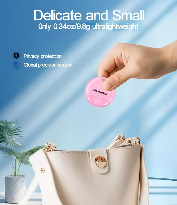 Ultrbeka Air Tag-4 Pack Bluetooth Item Finder for iPhone – MFi Certified Smart Tracker Compatible with Apple Find My, Replaceable Battery, IP67 Waterproof Key Finder for Keys, Wallet, Luggage - Image 4
