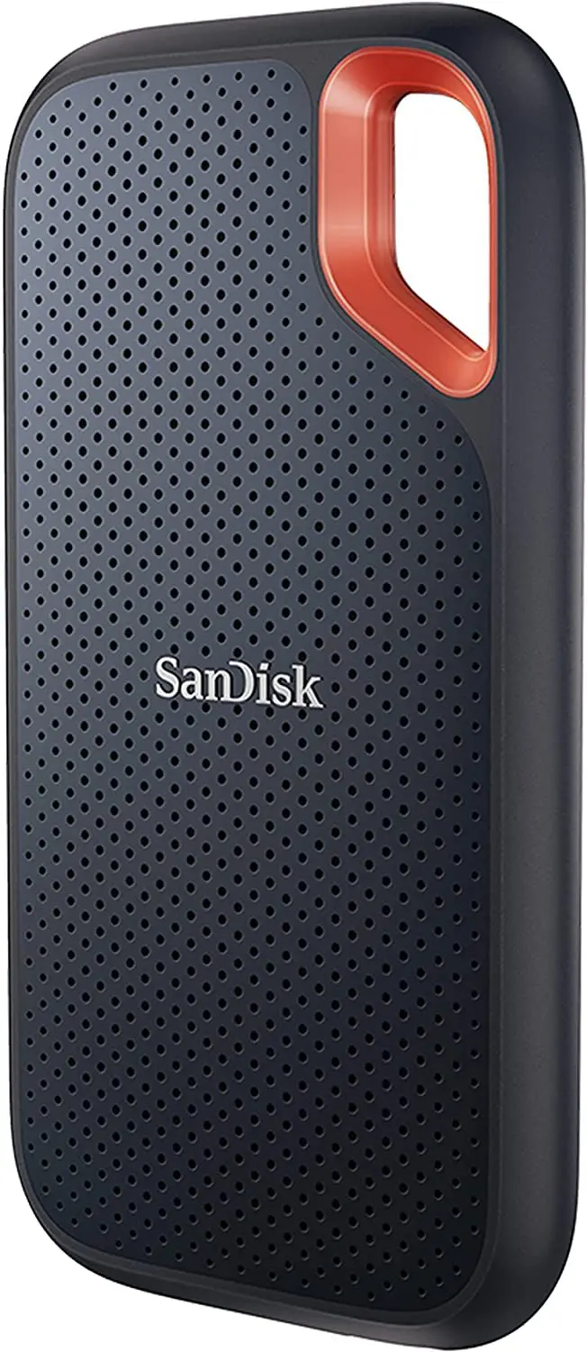 SanDisk 1TB Extreme Portable SSD - Up to 1050MB/s, USB-C, USB 3.2 Gen 2, IP65 Water and Dust Resistance, Updated Firmware - External Solid State Drive - SDSSDE61-1T00-G25 - Image 1