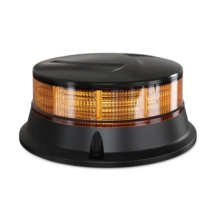 Agrieyes Amber Beacon Light 4.2Inch, Flashing Safety Warning Lights Permanent/Magnet Mount (Amber, Screw) - Image 1