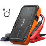 AstroAI S8 Car Battery Jump Starter, Car Jumper Starter Battery Pack for Up to 6.0L Gas & 3.0L Diesel Engines, 12V Portable Jump Box with 3 Modes Flashlight and Jumper Cable (Orange)