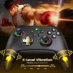 GAMSINGY Wireless PC Controller and Charging Dock - Hall Effect Joystick and Trigger, 2.4G & Wired 1000Hz Polling Rate, 2 Macro Buttons, 1000mAh Battery, LED - for Windows PC/Switch 1/2/iOS/Android - Image 4