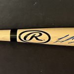 Michael Harris Atlanta Braves Autographed Signed Blonde Baseball Bat BECKETT Witness Hologram