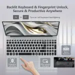 2025 Gaming Laptop, Laptop Computer with Celeron N150, Lap top with 16GB DDR4 1TB SSD, 15.6" IPS 1080P, Backlit Keyboard Fingerprint, Win 11 Pro, Portable Laptops for Work Office Student - Image 4