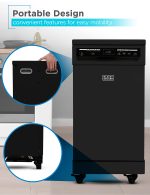 BLACK+DECKER 18-Inch Portable Dishwasher, 8-Place Setting Capacity, Mobile Dish Washer with 6 Wash Programs, LED Display, Stainless Steel Tub, ENERGY STAR Certified, BPD8B, Black - Image 4