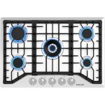 GASLAND 30 Inch Gas Cooktop, PRO GH2305SF 5 Burner Propane Stovetop, Built-in NG/LPG Convertible Cooktops, Gas Countertop Plug-in with Thermocouple Protection, Stainless Steel - Image 2
