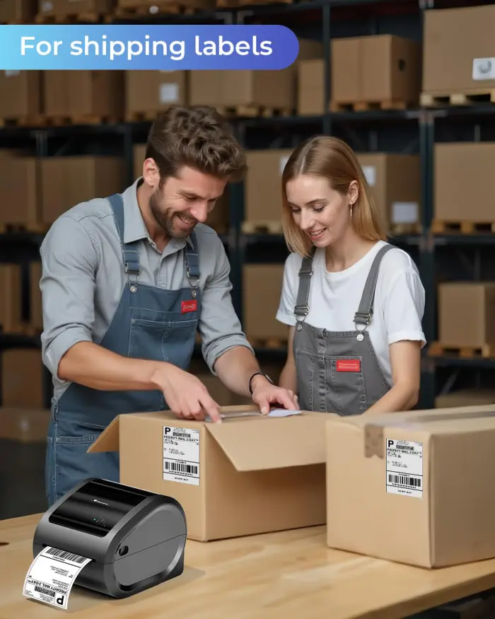 Phomemo Ethernet Thermal Label Printer 4x6, Bluetooth Shipping label printer for Small Business, Home, Office, 300DPI Wireless Thermal Printers Support Ethernet/Bluetooth/USB, Amazon, Ebay, Etsy, USPS - Image 6