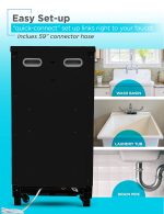 BLACK+DECKER 18-Inch Portable Dishwasher, 8-Place Setting Capacity, Mobile Dish Washer with 6 Wash Programs, LED Display, Stainless Steel Tub, ENERGY STAR Certified, BPD8B, Black - Image 6