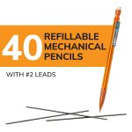 BIC Xtra Smooth Bright Mechanical Pencil, 0.7 mm Medium Point, Refillable & Retractable, 40-Count - Image 6