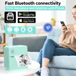 LECHPRO® Label Makers, Label Maker Machine with Tape, Bluetooth Label Maker, Portable Thermal 2 Inch Label Printer for Small Business, Barcode, Address, Logo, Clothing, Sticker Printer for Phones - Image 4