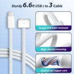 Mac Book Pro Charger- 140W USB C GaN Power Adapter with Magnetic 3 Cable (6.6FT) for MacBook Pro 14-inch 16-inch with M1/M2/M3/M4 Pro/Max Model (2021-2025 Model) Fast Charge Support - Image 2