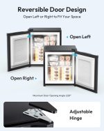 EUHOMY 1.1 Cubic Feet Mini Freezer, Countertop, Single Door Compact Upright Freezer with Reversible Door, Removable Shelves, Small freezer for Home/Dorms/Apartment/Office, New Black - Image 4